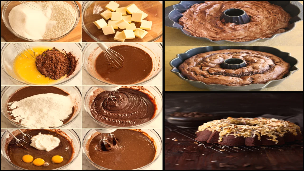German Chocolate Pound Cake Recipe instructions
