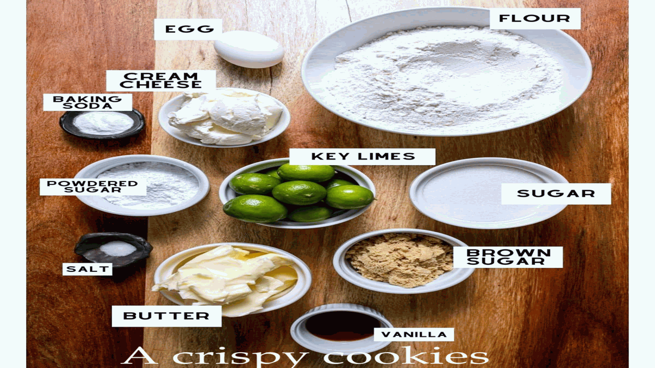 Ingredients key lime cookie recipe 