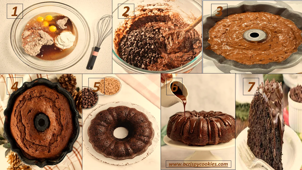 Instructions for Too Much Chocolate Cake Recipe 