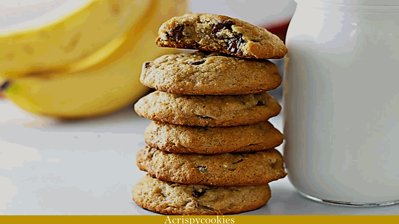banana chocolate chip cookies acrispycookies