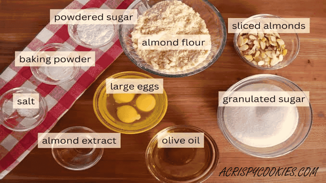 Almond Nut Cake Ingredients