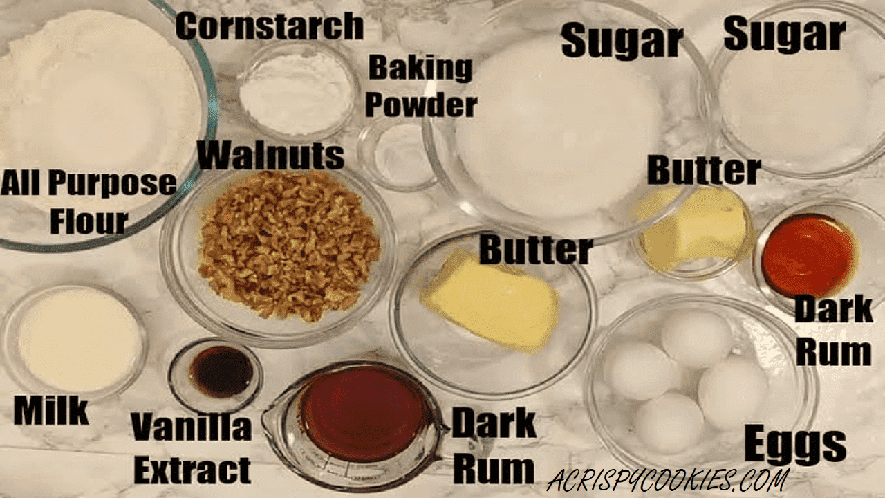 Bacardi Rum Cake Ingredients