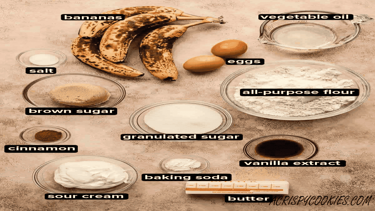 Banana Coffee Cake Ingredients
