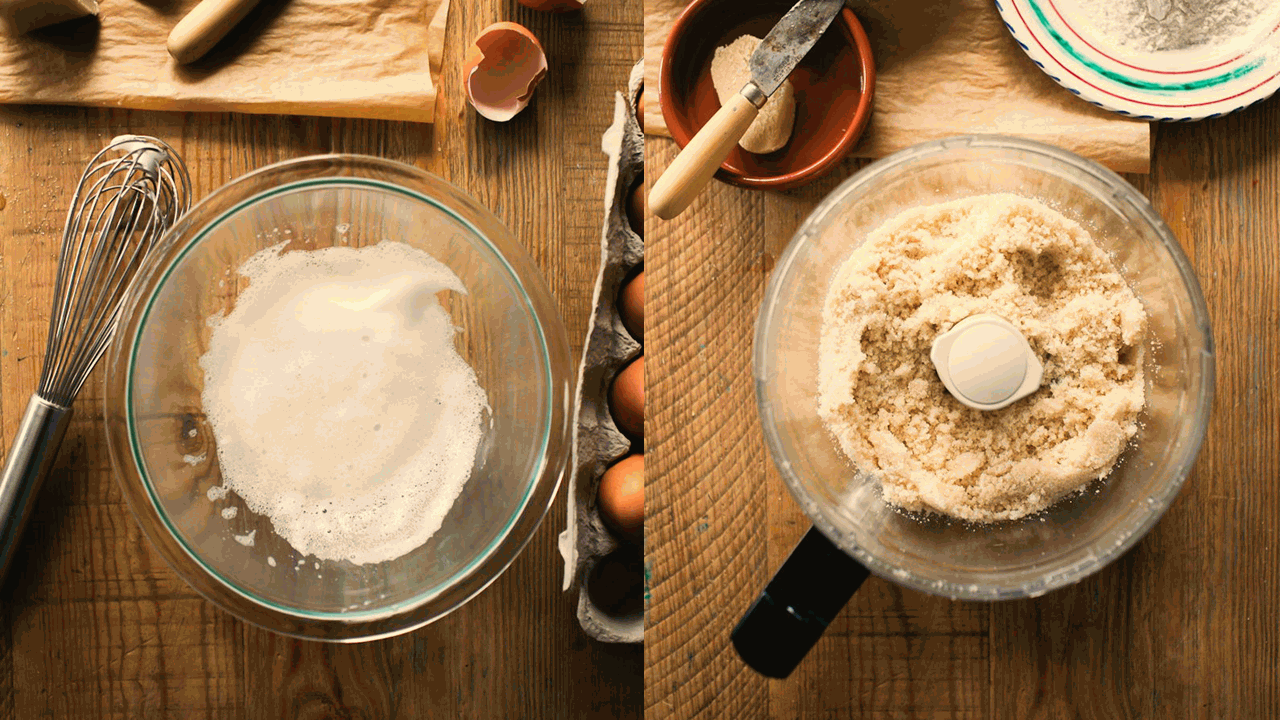 Mix Sugars and Almond Paste