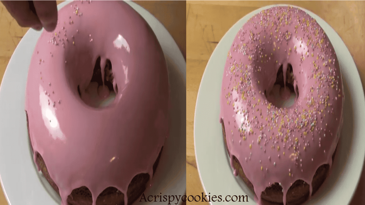 Decorating Donut cake