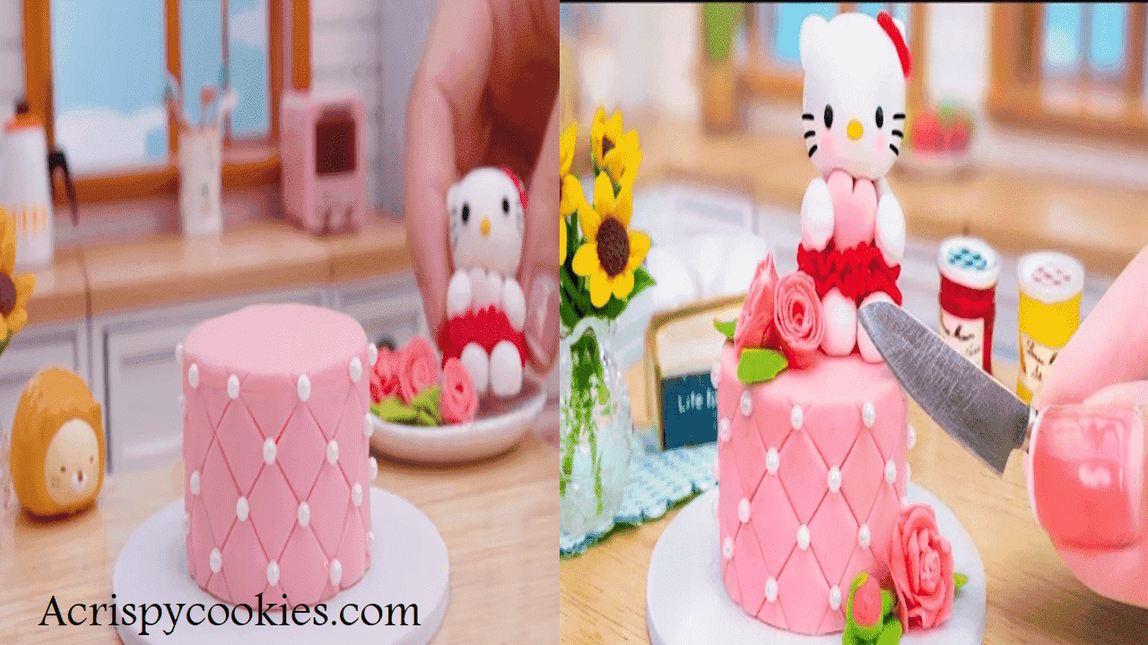 Hello Kitty decorating Cake