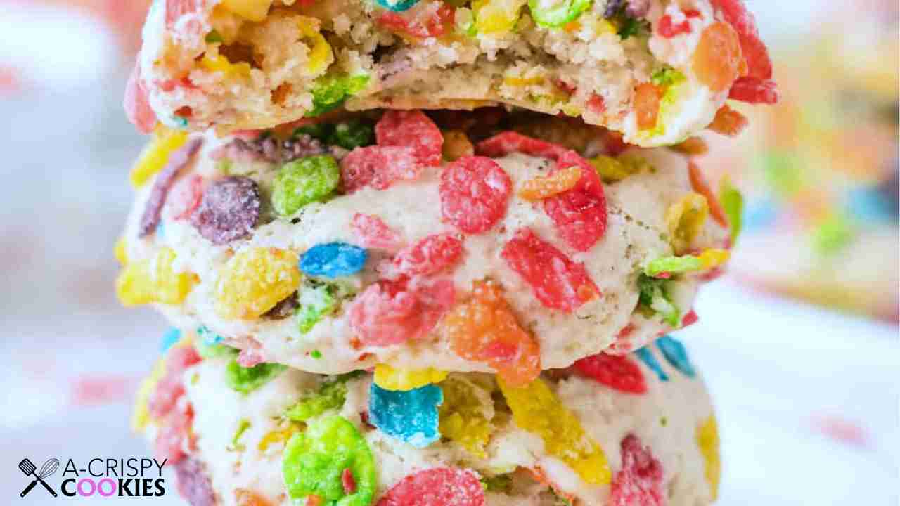 Fruity Pebbles Cookies a crispy cookies