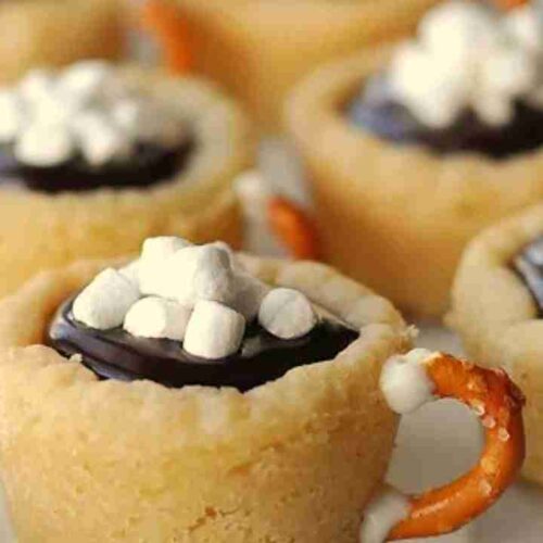 Hot Chocolate Cookie Cups A Crispy Cookies